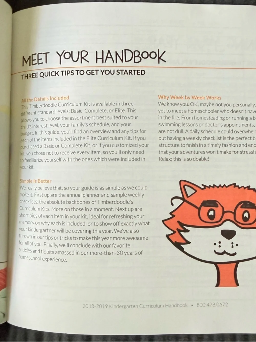 Kindergarten Curriculum Handbook - Green/Blue